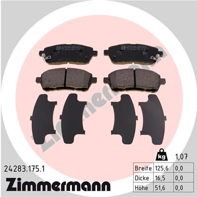 Brake Pad Set, disc brake ZIMMERMANN 24283.175.1