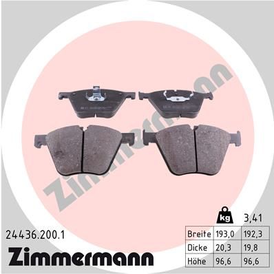 Brake Pad Set, disc brake ZIMMERMANN 24436.200.1