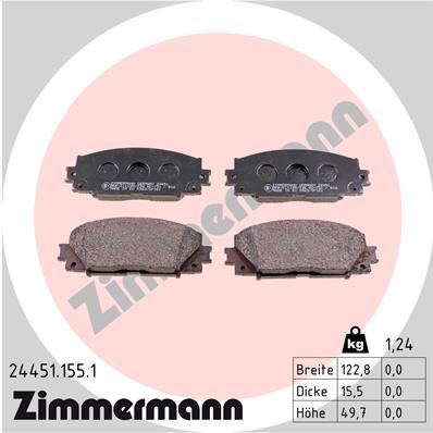 Brake Pad Set, disc brake ZIMMERMANN 24451.155.1