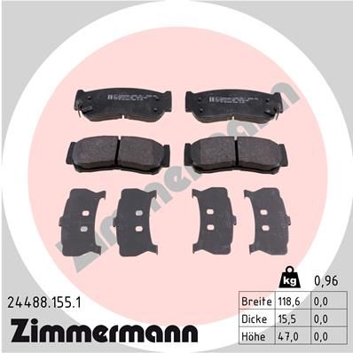 Brake Pad Set, disc brake ZIMMERMANN 24488.155.1