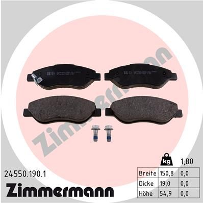 Brake Pad Set, disc brake ZIMMERMANN 24550.190.1