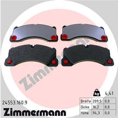 Brake Pad Set, disc brake ZIMMERMANN 24553.160.9