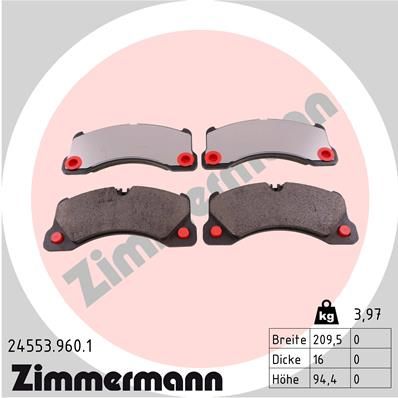 Brake Pad Set, disc brake ZIMMERMANN 24553.960.1