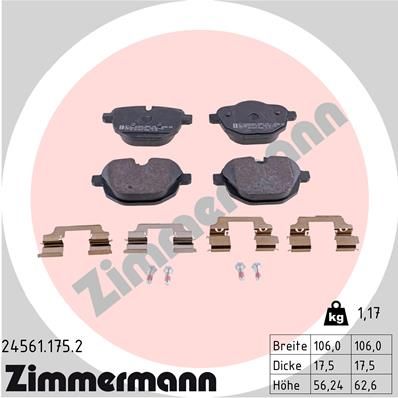 Brake Pad Set, disc brake ZIMMERMANN 24561.175.2