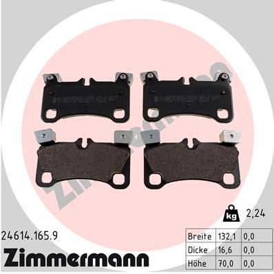 Brake Pad Set, disc brake ZIMMERMANN 24614.165.9