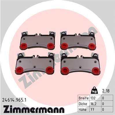 Brake Pad Set, disc brake ZIMMERMANN 24614.965.1