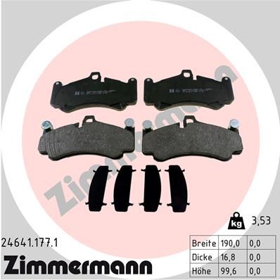 ZIMMERMANN 24641.177.1 Brake Pad Set, disc brake