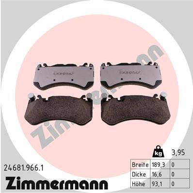 Brake Pad Set, disc brake ZIMMERMANN 24681.966.1