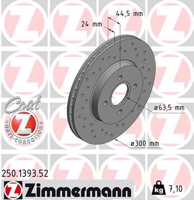 Brake Disc ZIMMERMANN 250.1393.52