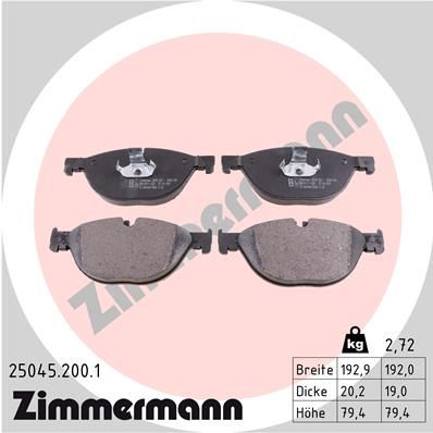 Brake Pad Set, disc brake ZIMMERMANN 25045.200.1