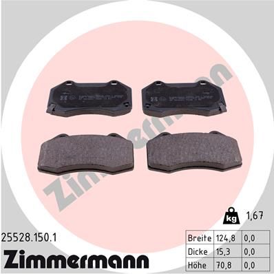 Brake Pad Set, disc brake ZIMMERMANN 25528.150.1