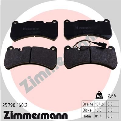 Brake Pad Set, disc brake ZIMMERMANN 25790.160.2