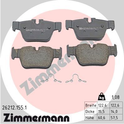 ZIMMERMANN 26212.155.1 Brake Pad Set, disc brake