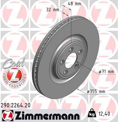 Brake Disc ZIMMERMANN 290.2264.20