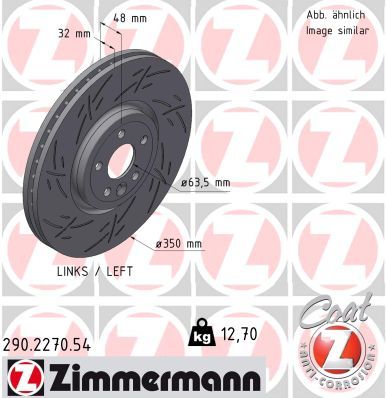 Brake Disc ZIMMERMANN 290.2270.54