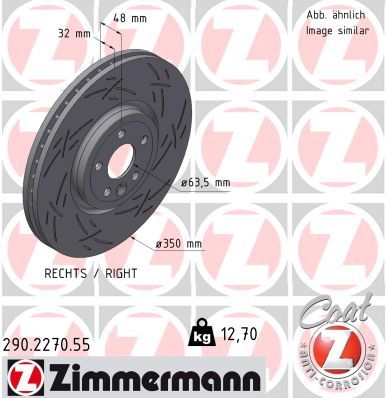 Brake Disc ZIMMERMANN 290.2270.55