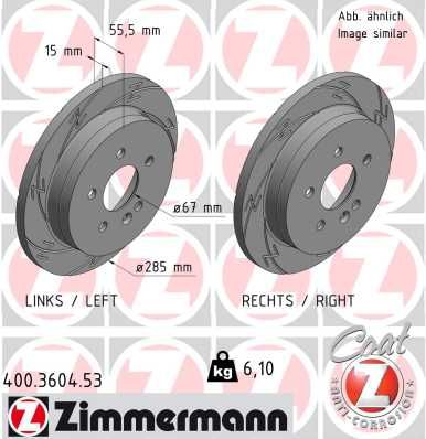 ZIMMERMANN 400.3604.53 Brake Disc