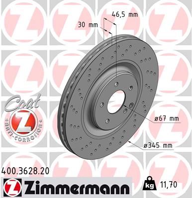 Brake Disc ZIMMERMANN 400.3628.20