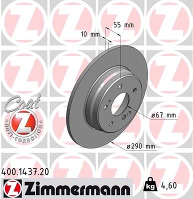 Brake Disc ZIMMERMANN 400.1437.20