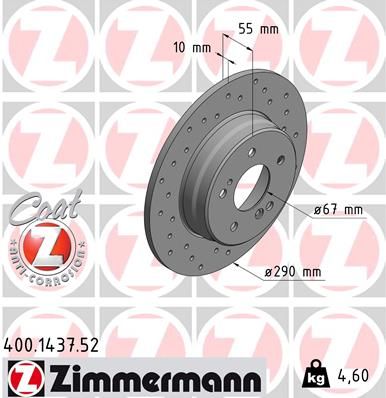 Brake Disc ZIMMERMANN 400.1437.52