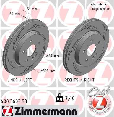 ZIMMERMANN 400.3603.53 Brake Disc