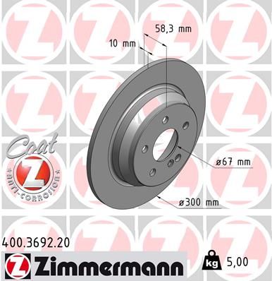 Brake Disc ZIMMERMANN 400.3692.20