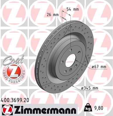 Brake Disc ZIMMERMANN 400.3699.20