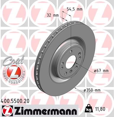 Brake Disc ZIMMERMANN 400.5500.20