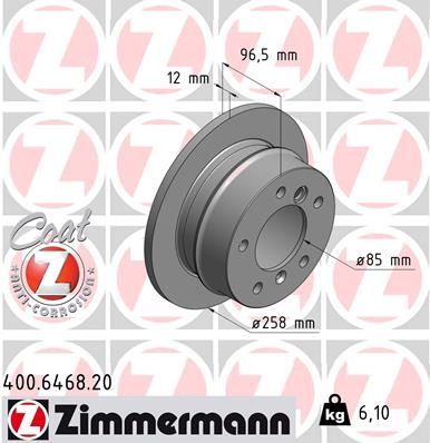 Brake Disc ZIMMERMANN 400.6468.20