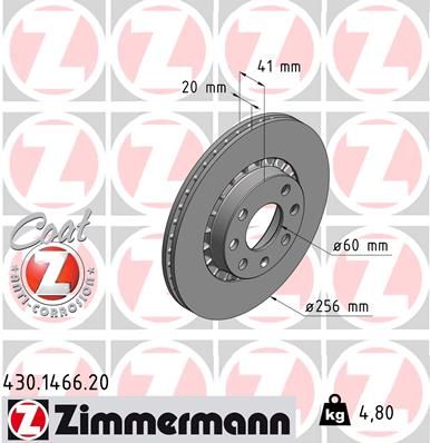 ZIMMERMANN 430.1466.20 Brake Disc