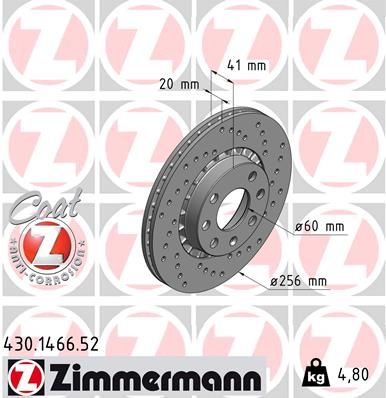 ZIMMERMANN 430.1466.52 Brake Disc