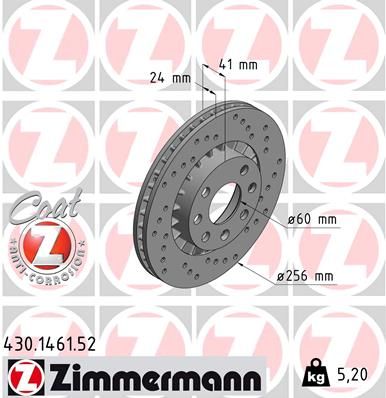 ZIMMERMANN 430.1461.52 Brake Disc