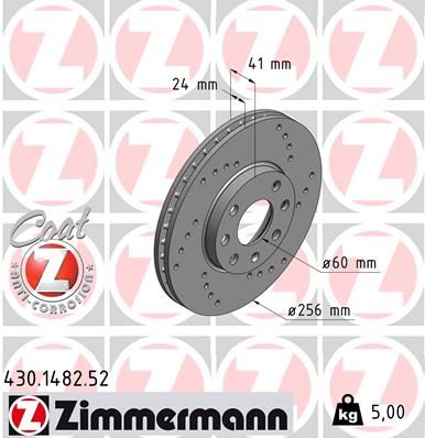 ZIMMERMANN 430.1482.52 Brake Disc