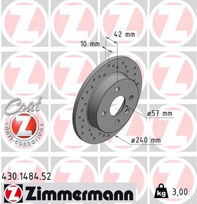 ZIMMERMANN 430.1484.52 Brake Disc