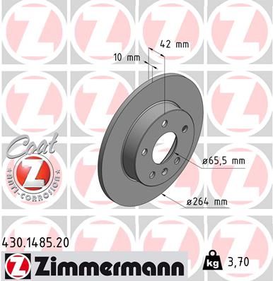 ZIMMERMANN 430.1485.20 Brake Disc