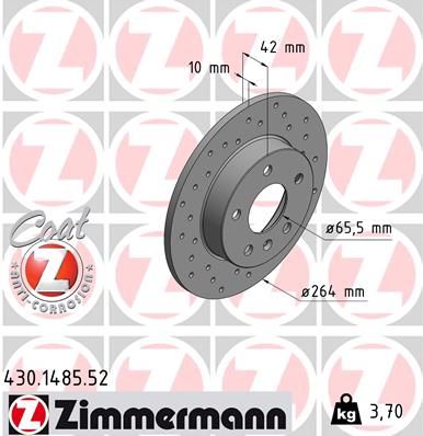 ZIMMERMANN 430.1485.52 Brake Disc