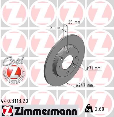 ZIMMERMANN 440.3113.20 Brake Disc