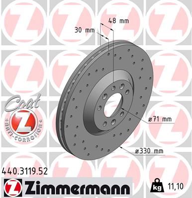 Brake Disc ZIMMERMANN 440.3119.52