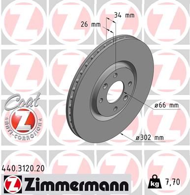 Brake Disc ZIMMERMANN 440.3120.20