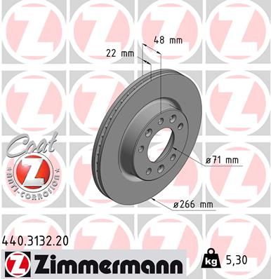 Brake Disc ZIMMERMANN 440.3132.20