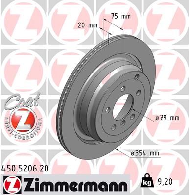 Brake Disc ZIMMERMANN 450.5206.20