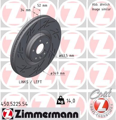 Brake Disc ZIMMERMANN 450.5225.54