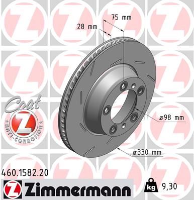 Brake Disc ZIMMERMANN 460.1582.20