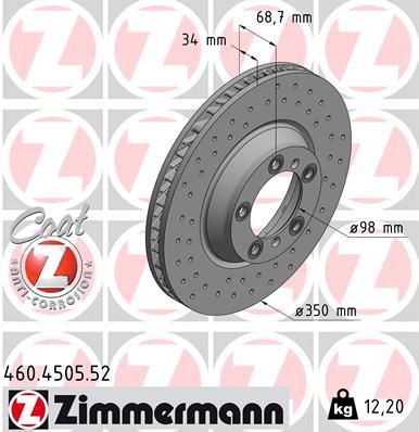 Brake Disc ZIMMERMANN 460.4505.52