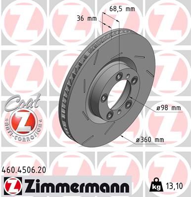 Brake Disc ZIMMERMANN 460.4506.20