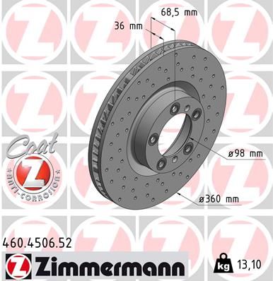 Brake Disc ZIMMERMANN 460.4506.52