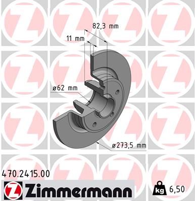 Brake Disc ZIMMERMANN 470.2415.00