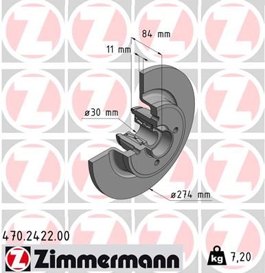 ZIMMERMANN 470.2422.00 Brake Disc