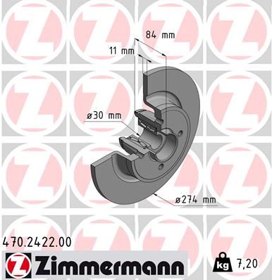 Brake Disc ZIMMERMANN 470.2422.00
