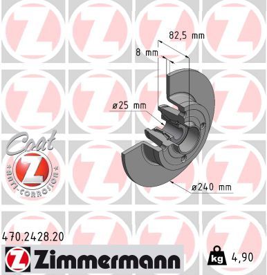 Brake Disc ZIMMERMANN 470.2428.20
